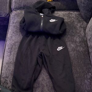 Nike Kids Black Hoodie and Pants Set